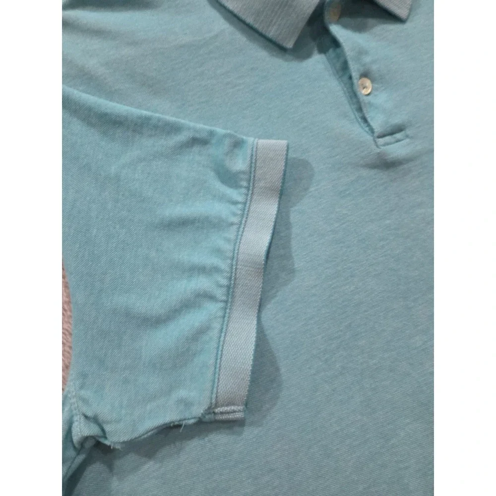 Banana Republic Men's Short Sleeve Polo Shirt Light Blue Turquoise Color  SzXXL